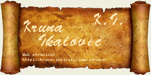 Kruna Ikalović vizit kartica